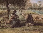 Jean Francois Millet, The smoking have a break